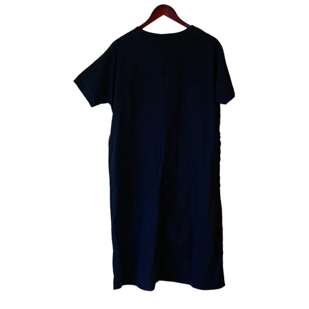 Caara Women Throwing Shade Pullover Relaxed Midi Dress Small Capsule Minimal - Picture 2 of 14